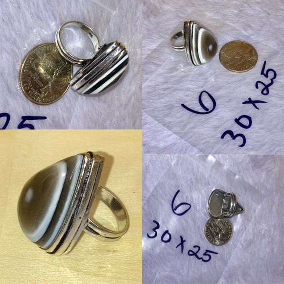 Bullseye Owyhee Opal Gemstone Dainty Handmade Ring - Picture 5 of 5